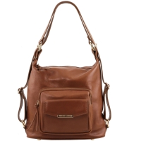 Tuscany Leather Schultertasche Rucksack-Funktion