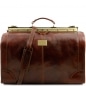 Preview: Leder Reisetasche Maulbügel Madrid groß braun Preview: Leder Reisetasche Maulbügel Madrid groß braun