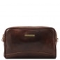 Preview: Leder Kulturtasche Igor dunkelbraun Preview: Leder Kulturtasche Igor dunkelbraun