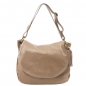 Preview: Tuscany Leather Schultertasche aus Leder Hell-Taupe Preview: Tuscany Leather Schultertasche aus Leder Hell-Taupe