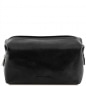 Preview: Leder Kulturtasche Smarty gross schwarz Preview: Leder Kulturtasche Smarty gross schwarz