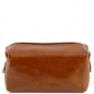 Preview: Leder Kulturtasche Smarty klein miele Preview: Leder Kulturtasche Smarty klein miele