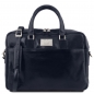 Preview: Leder-Laptoptasche Urbino 1 Fach blau Preview: Leder-Laptoptasche Urbino 1 Fach blau
