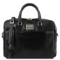 Preview: Leder Laptoptasche-Aktentasche Urbino Schwarz Preview: Leder Laptoptasche-Aktentasche Urbino Schwarz