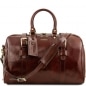 Preview: Große TL Voyager Leder Reisetasche mit Schnallen Braun Preview: Große TL Voyager Leder Reisetasche mit Schnallen Braun