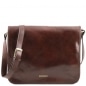 Preview: Große Leder-Umhängetasche Messenger Braun Preview: Große Leder-Umhängetasche Messenger Braun