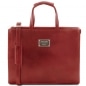 Preview: Leder Aktentasche Palermo rot Preview: Leder Aktentasche Palermo rot