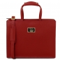Preview: Saffiano-Leder Aktentasche Palermo Rot Preview: Saffiano-Leder Aktentasche Palermo Rot