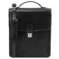 Preview: Leder Herrentasche David groß Schwarz Preview: Leder Herrentasche David groß Schwarz