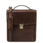 Preview: Leder Herrentasche David klein Dunkelbraun Preview: Leder Herrentasche David klein Dunkelbraun