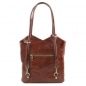 Preview: Leder Schultertasche Rucksack Patty Rückseite Preview: Leder Schultertasche Rucksack Patty Rückseite