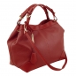 Preview: Leder-Shopper Ambrosia rot Seitenansicht Preview: Leder-Shopper Ambrosia rot Seitenansicht