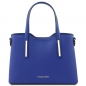 Preview: Leder-Handtasche Olimpia klein blau Preview: Leder-Handtasche Olimpia klein blau