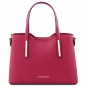Preview: Leder-Handtasche Olimpia klein fuchsia Preview: Leder-Handtasche Olimpia klein fuchsia