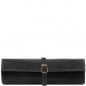 Preview: Schmuckrolle aus Leder Schwarz Preview: Schmuckrolle aus Leder Schwarz