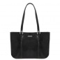 Preview: Leder Schultertasche Shopper Annalisa Schwarz Preview: Leder Schultertasche Shopper Annalisa Schwarz