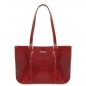 Preview: Leder Schultertasche Shopper Annalisa Rot Preview: Leder Schultertasche Shopper Annalisa Rot
