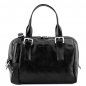 Preview: Leder Handtasche Eveline schwarz Preview: Leder Handtasche Eveline schwarz