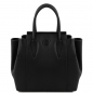 Preview: Leder-Handtasche Tulipan schwarz Preview: Leder-Handtasche Tulipan schwarz