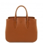Preview: Leder-Handtasche Camelia cognac Preview: Leder-Handtasche Camelia cognac
