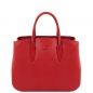 Preview: Leder-Handtasche Camelia rot Preview: Leder-Handtasche Camelia rot