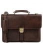 Preview: Leder Aktentasche Assisi dunkelbraun Preview: Leder Aktentasche Assisi dunkelbraun