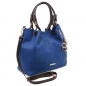 Preview: TL KeyLuck Leder-Handtasche blau seitenansicht Preview: TL KeyLuck Leder-Handtasche blau seitenansicht