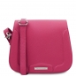Preview: Leder-Schultertasche Jasmine Fuchsi Preview: Leder-Schultertasche Jasmine Fuchsi