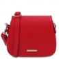 Preview: Leder-Schultertasche Jasmine Rot Preview: Leder-Schultertasche Jasmine Rot
