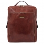 Preview: Leder Laptop-Rucksack Bangkok gross braun Preview: Leder Laptop-Rucksack Bangkok gross braun
