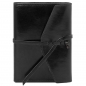 Preview: Notizbuch aus Leder schwarz Preview: Notizbuch aus Leder schwarz