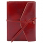 Mobile Preview: Notizbuch aus Leder rot