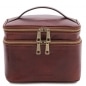 Preview: Leder Kulturtasche Eliot braun Preview: Leder Kulturtasche Eliot braun