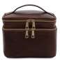 Preview: Leder Kulturtasche Eliot Dunkelbraun Preview: Leder Kulturtasche Eliot Dunkelbraun