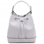 Preview: Leder-Beuteltasche Minerva weiß Preview: Leder-Beuteltasche Minerva weiß