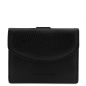 Preview: Leder-Geldbörse Calliope schwarz front Preview: Leder-Geldbörse Calliope schwarz front