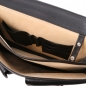 Preview: Leder Aktentasche Ancona schwarz interieur Preview: Leder Aktentasche Ancona schwarz interieur