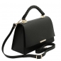 Preview: Leder Handtasche Satchel schwarz Seitenansicht Preview: Leder Handtasche Satchel schwarz Seitenansicht