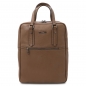 Preview: Leder-Rucksack mit Tragegriffe Taupe Preview: Leder-Rucksack mit Tragegriffe Taupe