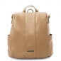 Preview: Leder-Rucksack Schultertasche champagner Preview: Leder-Rucksack Schultertasche champagner