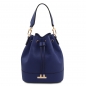 Preview: Beuteltasche aus Leder Dunkelblau Preview: Beuteltasche aus Leder Dunkelblau