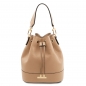 Preview: Beuteltasche aus Leder Champagner Preview: Beuteltasche aus Leder Champagner