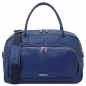 Preview: TL Voyager Reisetasche Leder Blau Preview: TL Voyager Reisetasche Leder Blau
