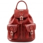 Preview: Leder Rucksack Tokyo rot Preview: Leder Rucksack Tokyo rot