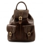 Preview: Leder Rucksack Tokyo dunkelbraun Preview: Leder Rucksack Tokyo dunkelbraun