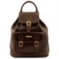 Preview: Leder Rucksack Singapore dunkelbraun Preview: Leder Rucksack Singapore dunkelbraun
