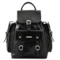Preview: Leder Rucksack Pechino schwarz Preview: Leder Rucksack Pechino schwarz