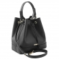 Preview: Beuteltasche "Minerva" Leder schwarz Seitenansicht Preview: Beuteltasche "Minerva" Leder schwarz Seitenansicht