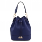 Preview: Beuteltasche aus Leder Blau Preview: Beuteltasche aus Leder Blau