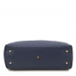 Preview: Handtasche Leder Steppdesign Blau Boden Preview: Handtasche Leder Steppdesign Blau Boden